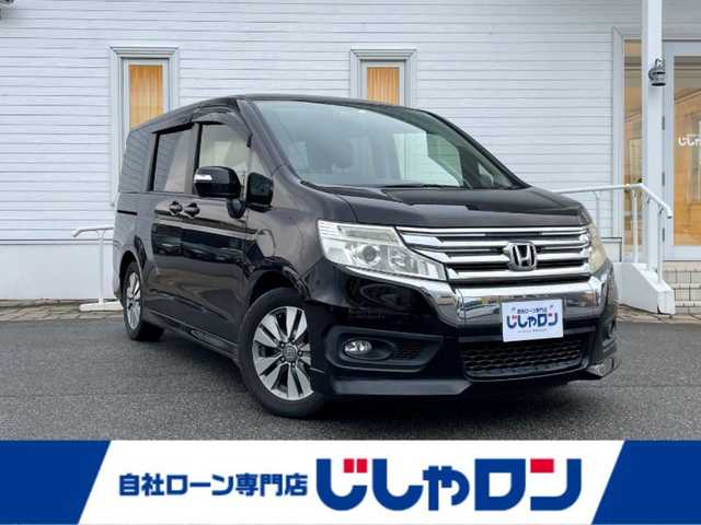 ホンダ ステップワゴン スパーダ インターナビ パワーED 富山県 2013(平25)年 10.5万km プレミアムスパークルブラックパール (株)IDOMが運営する【じしゃロン富山店】の自社ローン専用車両になります。こちらは現金またはオートローンご利用時の価格です。自社ローンご希望の方は別途その旨お申し付け下さい/ビルトインETC/両側パワースライドドア/バックモニター/後席モニター/フルセグTV