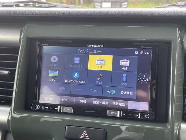 スズキ ハスラー J 大阪府 2019(平31)年 0.6万km クールカーキPM ワンオーナー/メモリナビ/フルセグテレビ/バックカメラ/ドアバイザー/プッシュスタート/ETC