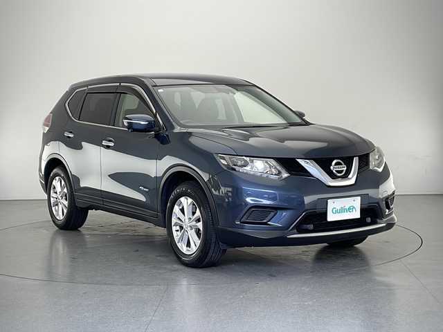 日産 エクストレイル ハイブリッド 20X エマージェンシーブレーキ 長野県 2017(平29)年 5万km スチールブルー 4WD/純正SDナビ/クルーズコントロール/車線逸脱警報/エマージェンシーブレーキ/ブラインドスポットモニター/パワーバックドア/カプロンシート/前席シートヒーター/全方位カメラ/ビルトインETC/LEDヘッドライト/オートライト/電動格納ミラー/ウィンカーミラー/ドアミラーヒーター/純正17インチAW装着/純正フロアマット/純正ドアバイザー/プッシュスタート/スマートキー/スペアキー1本