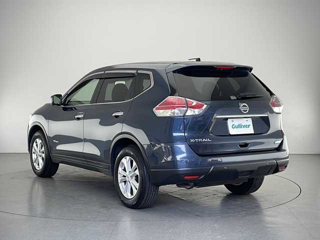 日産 エクストレイル ハイブリッド 20X エマージェンシーブレーキ 長野県 2017(平29)年 5万km スチールブルー 4WD/純正SDナビ/クルーズコントロール/車線逸脱警報/エマージェンシーブレーキ/ブラインドスポットモニター/パワーバックドア/カプロンシート/前席シートヒーター/全方位カメラ/ビルトインETC/LEDヘッドライト/オートライト/電動格納ミラー/ウィンカーミラー/ドアミラーヒーター/純正17インチAW装着/純正フロアマット/純正ドアバイザー/プッシュスタート/スマートキー/スペアキー1本