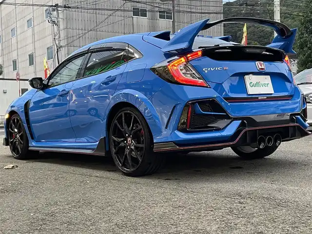ホンダ シビック タイプR 長崎県 2021(令3)年 3.7万km レーシングブルーパール 登録時36473km/純正ナビ/・TV/・Bluetoothaudio/・DVD/ビルトインETC2.0/バックカメラ/レーダークルーズコントロール/ブレンボブレーキ/純正19インチAW/LEDヘッドライト/スマートキー×2/保証書・取説あり/Pantheraセキュリティ
