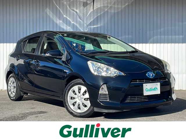 トヨタ アクア S 長野県 2014(平26)年 4.9万km ブラックマイカ 純正メモリナビTV/Bluetooth/バックカメラ/ETC/ブラックレザー調シートカバー/純正フロアマット/取説