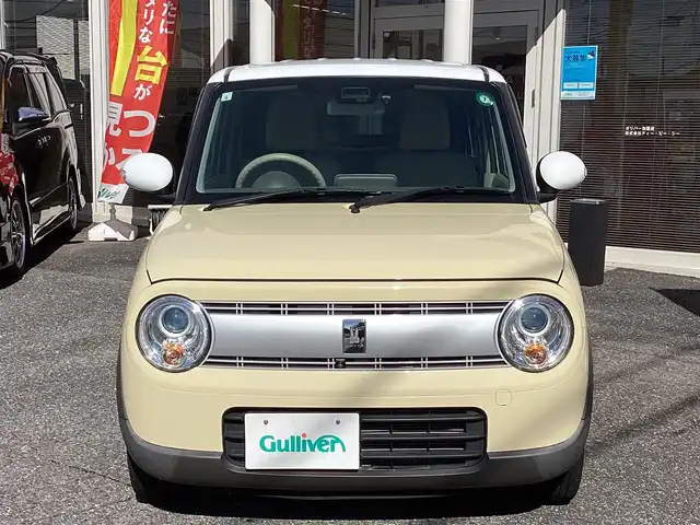 スズキ ラパン X 千葉県 2021(令3)年 3.8万km シフォンアイボリーメタリック ワンオーナー/8インチメモリナビ TV/DVD/CD/MS/BT/  CN-RZ865/全方位モニター/スマートキースペアキー/ETC車載器/取扱説明書/保証書