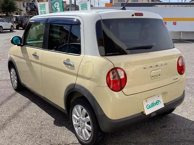 スズキ ラパン X 千葉県 2021(令3)年 3.8万km シフォンアイボリーメタリック ワンオーナー/8インチメモリナビ TV/DVD/CD/MS/BT/  CN-RZ865/全方位モニター/スマートキースペアキー/ETC車載器/取扱説明書/保証書