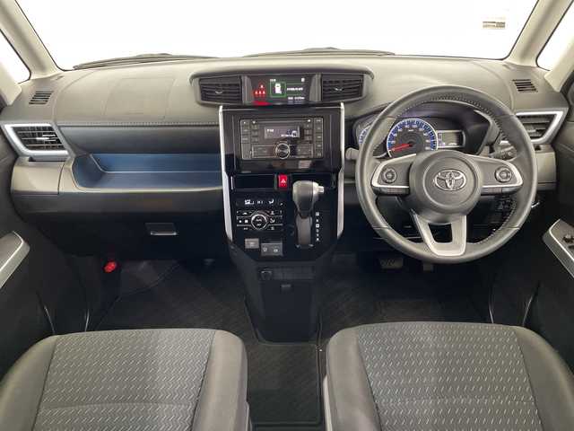 トヨタ ルーミー カスタムG 栃木県 2021(令3)年 4.2万km ブラックマイカメタリック 純正オーディオ/(CD/AUX/USB)/プリクラッシュセーフティ/前後コーナーセンサー/ビルトインETC/禁煙車/LEDヘッドライト/オートライト/両側パワースライドドア/横滑り防止装置/フォグランプ/スマートキー/プッシュスタート/アイドリングストップ/ステアリングスイッチ/革巻きステアリング/電動格納ミラー/純正１４インチホイール/純正フロアマット/サイドビューランプ