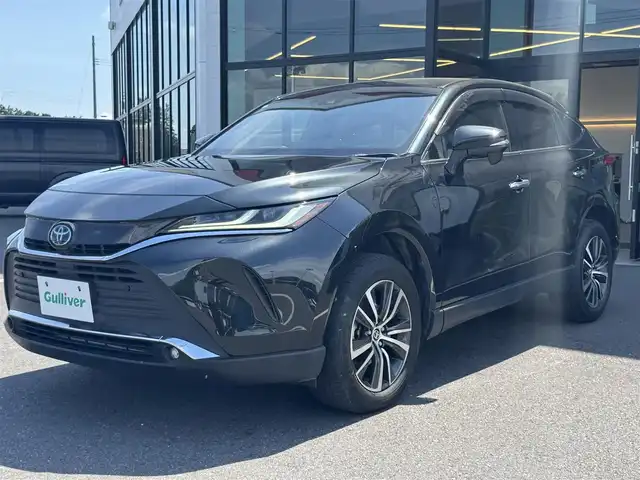 トヨタ ハリアー ハイブリッド G レザーパッケージ 栃木県 2022(令4)年 6.1万km プレシャスブラックパール 純正ディスプレイオーディオ/　・Bluetooth/　・フルセグテレビ/　・USB/　・Miracast/ToyotaSafetySens/　・衝突被害軽減ブレーキ/　・レーダークルーズコントロール/　・レーントレーシングアシスト/　・ロードサインアシスト/　・プロアクティブドライビングアシスト/デジタルインナーミラー/ETC2.0/レザーシート/前席パワーシート/シートヒーター/シートベンチレーション/バックカメラ/スマートキー/プッシュスタート/純正18インチアルミホイール/LEDヘッドライト/オートライト/オートハイビーム