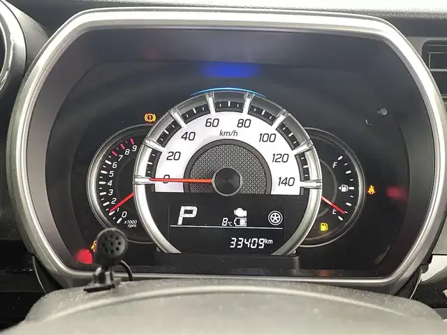 スズキ スペーシア カスタム HYBRID XS 熊本県 2019(令1)年 3.4万km ブルーイッシュブラックパール3 ワンオーナー　/禁煙車　/全周囲カメラ　/社外前方ドライブレコーダーCA-DR025D/純正9インチナビCN-RZ843（ＣＤ・ＤＶＤ・フルセグ・ＢＴ・ＳＤ・ｉｐｏｄ）/USB入力端子/ＥＴＣ　/両側パワースライドドア　/後ろのみコーナーセンサー　/スズキセーフティサポート/・デュアルセンサーブレーキサポート/・車線維持支援システム/・車線逸脱抑制機能/・標識認識システム/・ヘッドアップディスプレイ/・誤発進抑制機能/・発進お知らせ機能/・後方誤発進抑制機能/・ふらつき警報機能/・ハイビームアシスト/横滑り防止/アイドリングストップ/運転席シートヒーター/純正フロアマット/純正１５インチAW/オートライト/LEDヘッドライト/フォグライト/スマートキー/プッシュスタート/スペアキー1本/保証書/取扱説明書