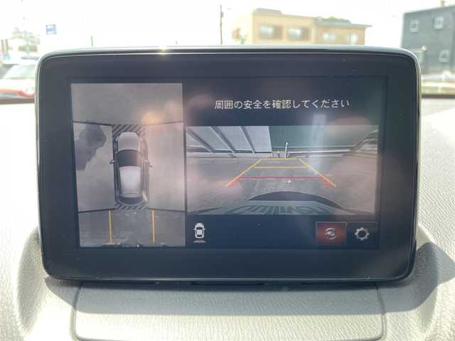 マツダ デミオ 13S ツーリング 福岡県 2018(平30)年 3.8万km ソウルレッドクリスタルM ・アラウンドビューモニター/・12V120M付きソケット/・シートヒーター（ドライバー席助手席）/・CD入れる箇所あり/・SPORTモード/・PUSHスタート/・パワーステアリング/・パワーウインドウ/・MTモード付AT/・アイトングストップ/・過給機有/・AAC/・BT/・USB入力端子2つ/・ETC（社外）/・ミュージックサーバー（SD）/・フルセグTV/・ベンチシート/・純正フロアマット/・純正アルミホイール/・ABS/・横滑り防止装置/・前後コーナーセンサー/・レーンキープアシスト/・オートライト/・W+サイド、カーテンエアバッグ/・衝突被害軽減時ステム/レーンキープアシスト、木トライト、W＋サイドカーテンエアバグ、衝突被害軽減ステム