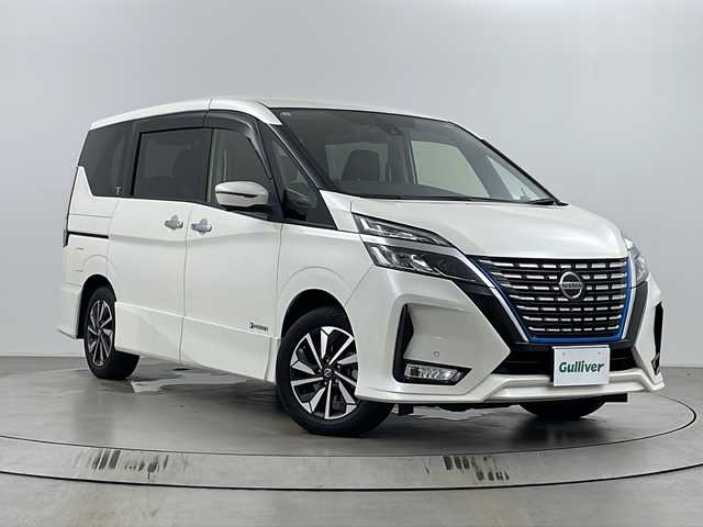 日産 セレナ e－パワー ハイウェイスター G 埼玉県 2019(令1)年 2.3万km ブリリアントホワイトパール 後席モニター/純正ナビ　/全方位カメラ　/ＢＳＭ　/シートヒーター　/デジタルインナーミラー　/前後ドライブレコーダー　/プロパイロット　/ステアリングヒーター　/ＥＴＣ　/ブレードホールド　/自動駐車システム　/衝突軽減システム/純正アルミホイール/ＬＥＤヘッドライト