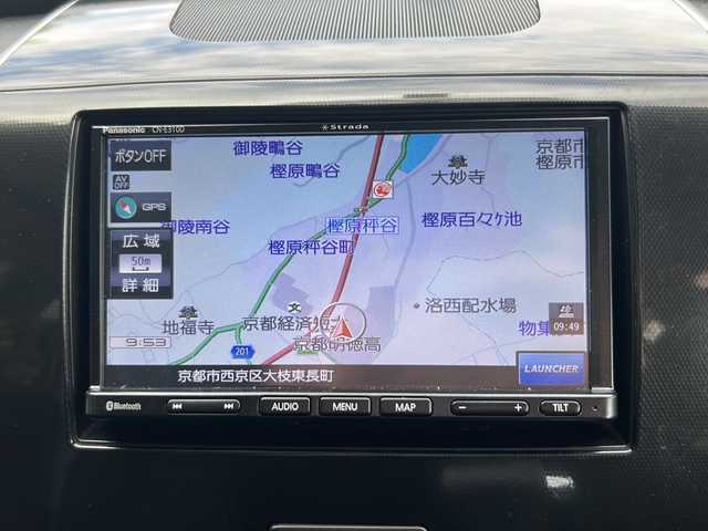 スズキ ワゴンＲ スティングレー T 京都府 2010(平22)年 10.4万km ブルーイッシュブラックパール3 社外SDナビ（CN-E310D）/・CD/FM/AM/Bluetooth/・ワンセグテレビ/ETC/革巻きステアリング/ステアリングリモコン/パドルシフト/シートヒーター（D席）/HIDヘッドライト/スマートキー/プッシュスタートボタン/12V電源/純正15インチアルミホイール/純正フロアマット/取扱説明書/保証書