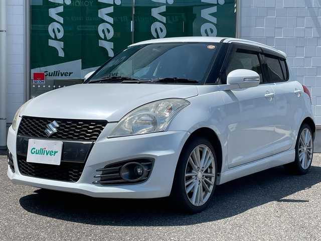スズキ スイフト スポーツ 新潟県 2014(平26)年 14.8万km スノーホワイトパール ワンオーナー/６MT/運転席レカロシート/社外ステアリング装着/ドアバイザー/プッシュスタート/純正フロアマット/純正運転席シート車載/純正ステアリング車載