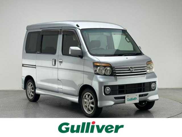 ダイハツ アトレー ワゴン カスタム ターボ RS 兵庫県 2010(平22)年 8.8万km ブライトシルバーメタリック 社外7インチナビ（FM/AM・CD/DVD・ワンセグ）/ETC/リモコンキー/両側スライドドア/社外AW14インチ/純正フロアマット/HIDヘッドランプ/フォグランプ/電動格納ミラー/ドアバイザー