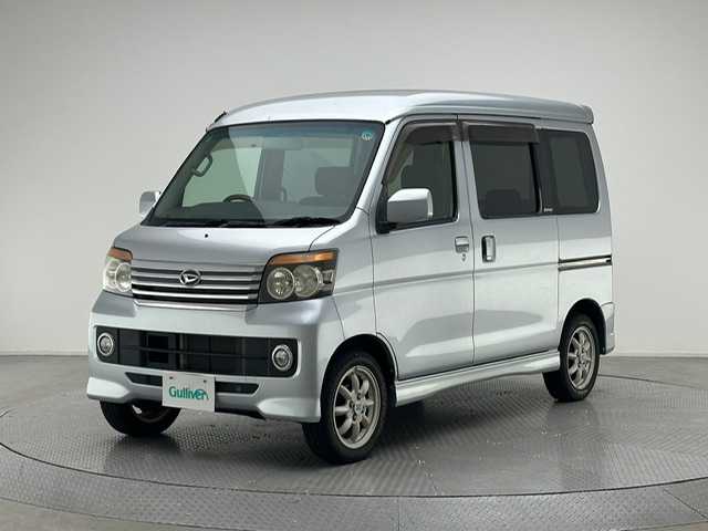 ダイハツ アトレー ワゴン カスタム ターボ RS 兵庫県 2010(平22)年 8.8万km ブライトシルバーメタリック 社外7インチナビ（FM/AM・CD/DVD・ワンセグ）/ETC/リモコンキー/両側スライドドア/社外AW14インチ/純正フロアマット/HIDヘッドランプ/フォグランプ/電動格納ミラー/ドアバイザー