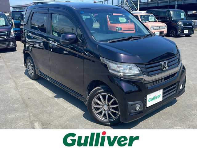 ホンダ Ｎ ＷＧＮ カスタム G Aパッケージ 道東・釧路十勝 2014(平26)年 7.2万km プレミアムゴールドパープルパール ４ＷＤ/ハーフレザーシート/純正インターナビ/（ＤＶＤ＆ＢＴ＆ＣＤ）/バックカメラ/衝突軽減ブレーキ/クルーズコントロール/ＥＴＣ/純正１４inアルミホイール/オートライト/ＬＥＤライト/フォグランプ/ウィンカーミラー/電動格納ミラー/スマートキー/プッシュスタート/Ｗ＋サイドエアバッグ/横滑り防止装置/ＡＢＳ/ドアバイザー/フロアマット