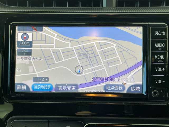 トヨタ アクア S 群馬県 2017(平29)年 0.8万km ライムホワイトパールクリスタルシャイン 禁煙車　純正７インチナビ　バックカメラ　ドライブレコーダー　プリクラッシュセーフティ　スマートキー　スペアキー　オートライト　オートマチックハイビーム　ステアリングスイッチ　ビルトインETC