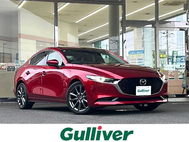 マツダ マツダ３セダン XD Lパッケージ 福島県 2021(令3)年 4.8万km ソウルレッドクリスタルM 登録時走行距離：47/226/ワンオーナー/メーカー純正SDナビ/（AM/FM/BT接続/フルセグチTV/DVD/CD）/バックカメラ/純正AW/純正フロアマット/革製シート/クルーズコントロール/パドルシフト/ETC/コーナーセンサー/クリアランスソナー/横滑り防止装置/ドラレコ/電動パーキングブレーキ/PUSHスタート/シートヒーター/ステアリングヒーター/ステアリングスイッチ/パワーシート（Ｄ席）/オートライト/LEDヘッドライト/ウィンカーミラー/保証書/取扱説明書