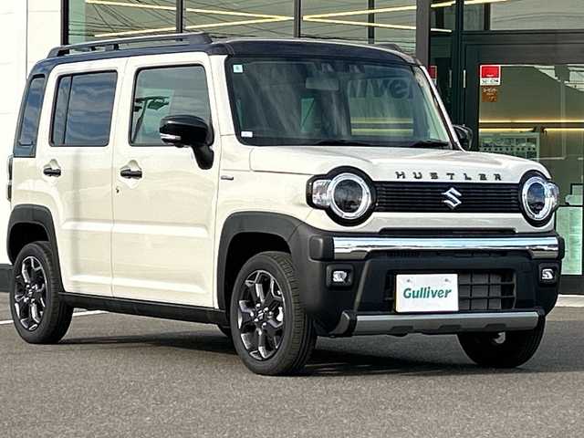 スズキ ハスラー タフワイルド 鹿児島県 2024(令6)年 0.2万km ベージュⅡ スズキセーフティサポート/‐衝突被害軽減ブレーキ/‐車線逸脱警報/‐先行車発信お知らせ機能/純正ナビ/(Bluetooth/フルセグTV/USB/スマートフォンリンク）/全方位カメラ/レーダークルーズコントロール/シートヒーター/LEDヘッドライト/純正15インチアルミホイール/スマートキー/ソフトベージュメタリック ブラック２トーン（E7Z）