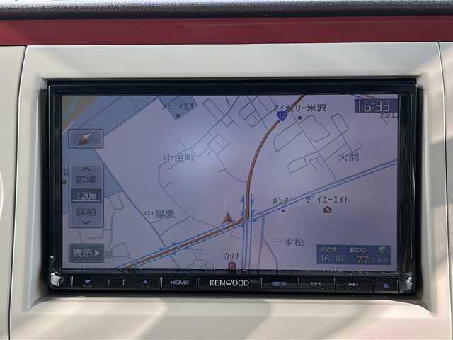 スズキ ラパン ショコラ X 山形県 2014(平26)年 5.9万km シャンパンピンクPM 4WD/SDナビ/ワンセグテレビ/バックカメラ/シートヒータ/オートライト/アイドリングストップ/電動格納ミラー/HID/ウィンカーミラー/ドアバイザー/プッシュスタート/スマートキー