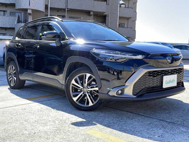 トヨタ カローラ クロス ハイブリッド Z 広島県 2022(令4)年 3.7万km アティチュードブラックマイカ ブラインドスポットモニター/純正メモリナビ/フルセグテレビ/全周囲カメラ/D席パワーシート/クルーズコントロール/ABS/前後コーナーセンサー/レーンキープアシスト/オートマチックハイビーム/純正18インチアルミホイール/フロントフォグランプ