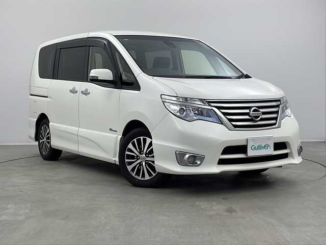 日産 セレナ HWS S HV Vセレ +Sefty 新潟県 2015(平27)年 13.3万km ブリリアントホワイトパール 代車落札予定