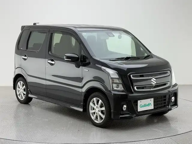 スズキ ワゴンＲ スティングレー HYBRID X 兵庫県 2021(令3)年 5.4万km ブルーイッシュブラックパール3 純正メモリナビ/（AM/FM/Bluetooth/フルセグTV）/・KXM-E505W/横滑り防止装置/LKA/衝突軽減システム/後方コーナーセンサー/盗難防止装置/D席シートヒーター/LEDヘッドライト/フォグランプ/オートライト/前方ドライブレコーダー/純正14インチアルミホイール/純正フロアマット/スマートキー/アイドリングストップ
