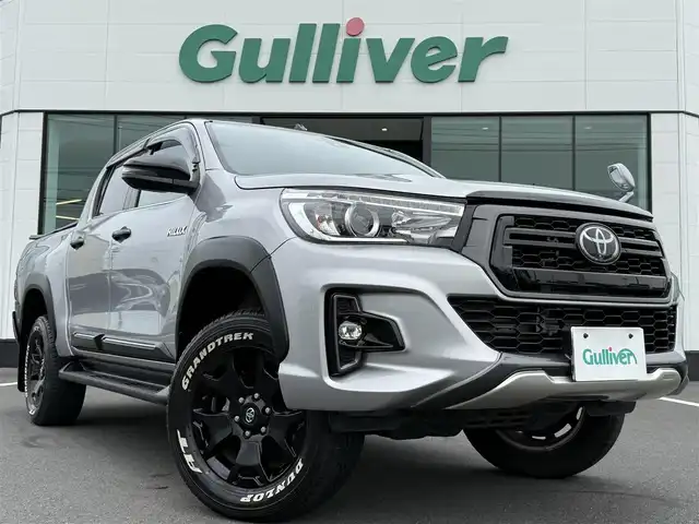 トヨタ ハイラックス Z ブラックラリーエディション 栃木県 2019(令1)年 4.7万km シルバーメタリック 切り替え4WD/純正ナビ/Bluetoothオーディオ/ワンセグTV/バックカメラ/ステアリングリモコン/トヨタセーフティセンス/プリクラッシュ/LDA/クルーズコントロール/TRDフロントリップ/三つ折りトノカバー/純正荷台マット/ガラス給油口/LEDヘッドライト/ETC/純正18インチAW/スマートキー×2/荷台鍵×2