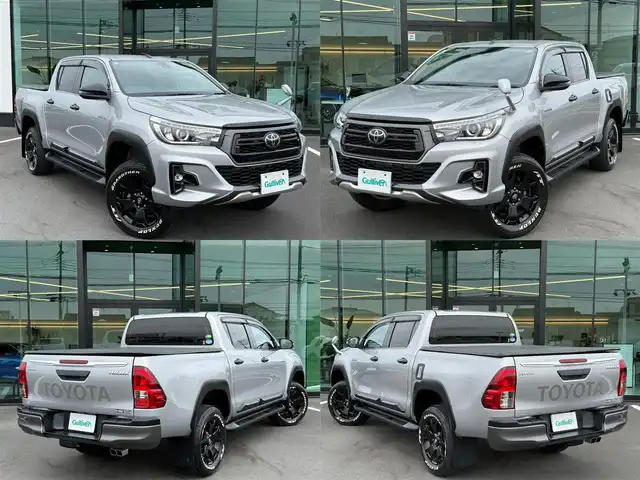 トヨタ ハイラックス Z ブラックラリーエディション 栃木県 2019(令1)年 4.7万km シルバーメタリック 切り替え4WD/純正ナビ/Bluetoothオーディオ/ワンセグTV/バックカメラ/ステアリングリモコン/トヨタセーフティセンス/プリクラッシュ/LDA/クルーズコントロール/TRDフロントリップ/三つ折りトノカバー/純正荷台マット/ガラス給油口/LEDヘッドライト/ETC/純正18インチAW/スマートキー×2/荷台鍵×2