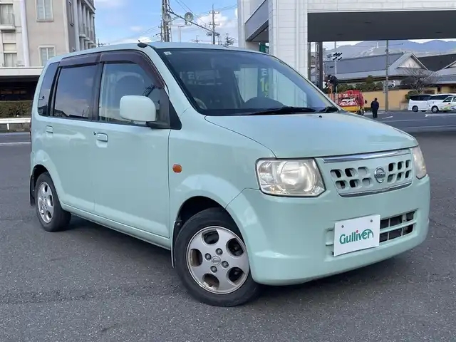 日産 オッティ E 静岡県 2009(平21)年 9.2万km ミントグリーン 社外HDDナビ・フルセグTV/・CD/DVD/AM/FM/MSV/純正13インチアルミホイール/純正フロアマット/ドアバイザー/キーレス/スペアキー/新車時保証書/取扱説明書