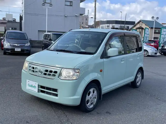 日産 オッティ E 静岡県 2009(平21)年 9.2万km ミントグリーン 社外HDDナビ・フルセグTV/・CD/DVD/AM/FM/MSV/純正13インチアルミホイール/純正フロアマット/ドアバイザー/キーレス/スペアキー/新車時保証書/取扱説明書