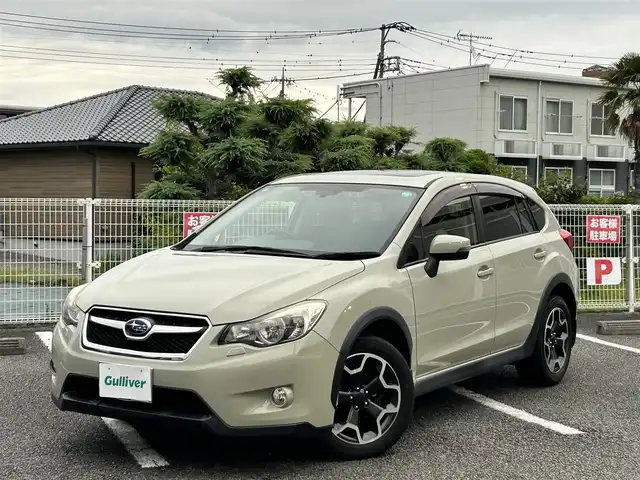 スバル インプレッサ ＸＶ 2．0i－L アイサイト ポップ 静岡県 2014(平26)年 12万km デザートカーキ ユーザー買取車両/純正HDDナビ（AVIC-ZH0099）/【CD/DVD/BT/地デジTV】/純正LEDヘッドライト/純正17インチAW/クルーズコントロール/サンルーフ/エンジンスタートボタン/バックカメラ/ETC/USB入力端子/純正フロアマット/パワーシート/横滑り防止装置/レーンアシスト/コーナーセンサー/衝突被害軽減システム/アイサイトカメラ/MTモード付AT