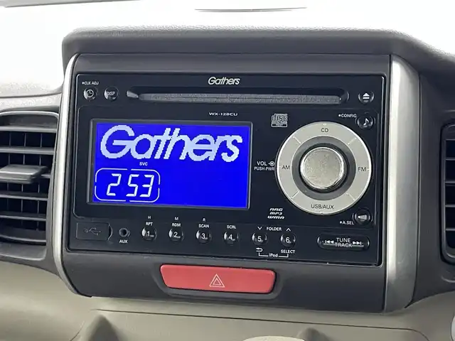 ホンダ Ｎ ＢＯＸ G Lパッケージ 福島県 2012(平24)年 10.3万km プレミアムディープロッソパール 盗難防止装置/横滑り防止/Gathersミュージックプレイヤー /・USB /・CD /・AUX /・AM /・FM /片側パワースライドドア /ベンチシート /プッシュスタート /スマートキー/サイドバイザー /純正フロアマット /社外アルミホイール/ステアリングスイッチ