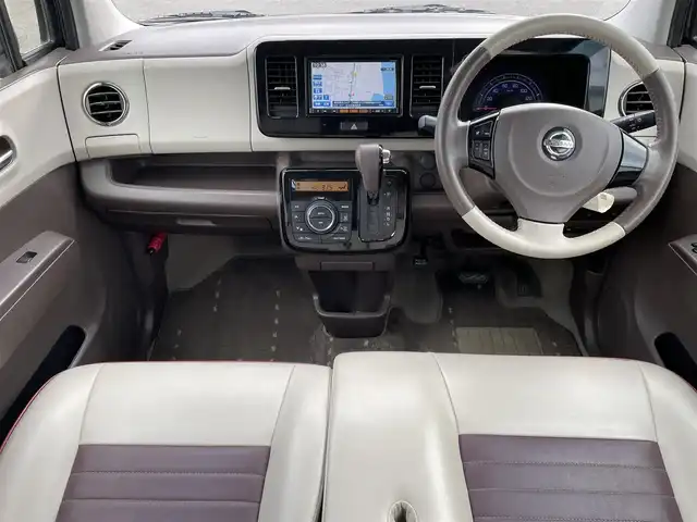 日産 モコ ドルチェX FOUR 青森県 2014(平26)年 7.6万km コメットグリーン ４WD/純正ナビ/フルセグTV/CD/DVD/BT/D席シートヒーター/ETC/ドライブレコーダー/アイドリングストップ/純正フロアマット