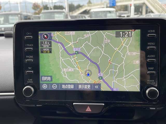 トヨタ ヤリスクロス G 長野県 2020(令2)年 2.1万km ブラックマイカ 禁煙車/純正8インチディスプレイオーディオ/（ナビ機能付/フルセグTV/Bluetooth）/セーフティセンス/・プリクラッシュセーフティ/・レーントレーシングアシスト/・レーダークルーズコントロール/・オートマチックハイビーム/・ロードサインアシスト/・先行車発進告知機能/・インテリジェントクリアランスソナー/・ブラインドスポットモニター/パノラミックビューモニター/ビルトインETC2.0/ハンズフリーパワーバックドア/前後ドライブレコーダー機能付デジタルインナーミラー/革巻きステアリング/ステアリングスイッチ/電動パーキングブレーキ/ブレーキホールド/レザー調シートカバー/LEDヘッドライト/オートライト/スマートキー/Pスタート/電動格納ミラー/社外16インチAW/純正フロアマット/ロッソモデロマフラー