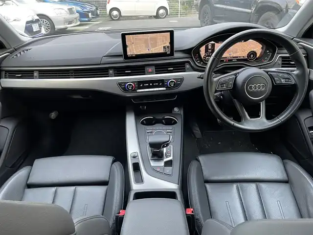 アウディ Ａ４ 40TFSI マイスターシュトック 静岡県 2019(令1)年 3万km パール 純正ナビ/フルセグTV/DVD/CD/SD/BT/全方位カメラ/黒革シート/全席シートヒーター /前席パワーシート/運転席シートメモリー/バーチャルコックピット/衝突軽減ブレーキ/レーンキープアシスト/レーダークルーズコントロール/クリアランスソナー/ブラインドスポットモニター/前後ドライブレコーダー/LEDヘッドライト/ビルトインETC2.0/スマートキー×2/取扱説明書/R6点検記録簿有