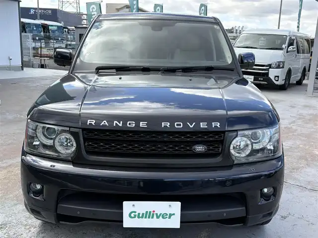 ランドローバー レンジローバースポーツ 5．0 V8 京都府 2010(平22)年 13.7万km バッキンガムブルー ベージュレザーシート/前席PWシート/前後席シートヒーター/ハーマンカードンオーディオ/HIDヘッドライト/前後フォグライト/純正19インチアルミ/フロント・両サイド・バックカメラ/プッシュスタート/ハイトコントロール