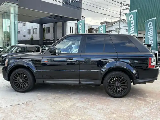 ランドローバー レンジローバースポーツ 5．0 V8 京都府 2010(平22)年 13.7万km バッキンガムブルー ベージュレザーシート/前席PWシート/前後席シートヒーター/ハーマンカードンオーディオ/HIDヘッドライト/前後フォグライト/純正19インチアルミ/フロント・両サイド・バックカメラ/プッシュスタート/ハイトコントロール