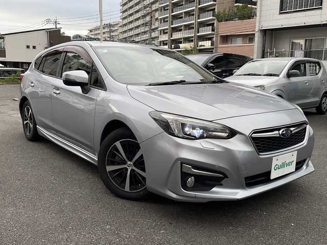 スバル インプレッサ スポーツ 1．6i－LアイサイトSスタイル 宮崎県 2018(平30)年 6万km アイスシルバーメタリック パドルシフト、ＢＳＭ、クルーズコントロール、ドラレコ、ＥＴＣ２．０、ＳＤナビ、フルセグＴＶ、Ｂｌｕｅｔｏｏｔｈ接続、ＣＤ／ＤＶＤ再生、純正アルミホイール１６インチ、パワステ、ドアバイザー　バックカメラ