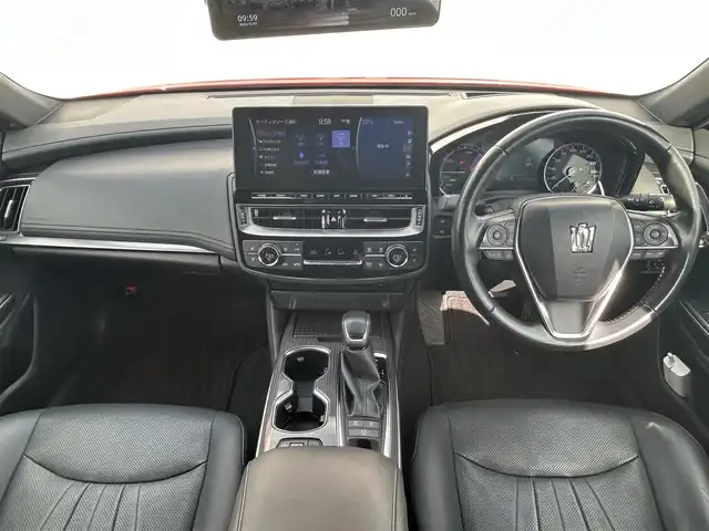 トヨタ クラウン ハイブリッド G Four 富山県 2022(令4)年 6.2万km エモーショナルレッドⅡ ＲＳＲ車高調/ＢＢＳ１９ＡＷ/シルクブレイズフロントリップスポイラー/ルーフスポイラー/ＴＲＤサイドエアロ/モデリスタエアロ/黒革ベンチレーション＆ヒーター/ステアリングヒーター/ＢＳＭ/純正足回有り/ナビ／フルセグTV／Bluetooth/ETC/メモリーパワーシート/RCTA／PKSB／RSA/保証書／取説有り