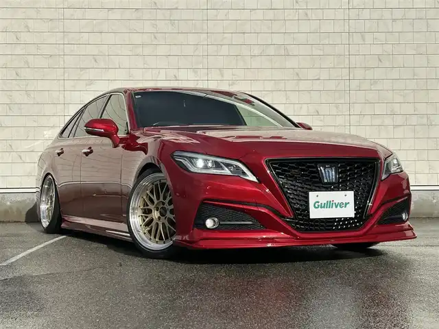 トヨタ クラウン ハイブリッド G Four 富山県 2022(令4)年 6.2万km エモーショナルレッドⅡ ＲＳＲ車高調/ＢＢＳ１９ＡＷ/シルクブレイズフロントリップスポイラー/ルーフスポイラー/ＴＲＤサイドエアロ/モデリスタエアロ/黒革ベンチレーション＆ヒーター/ステアリングヒーター/ＢＳＭ/純正足回有り/ナビ／フルセグTV／Bluetooth/ETC/メモリーパワーシート/RCTA／PKSB／RSA/保証書／取説有り