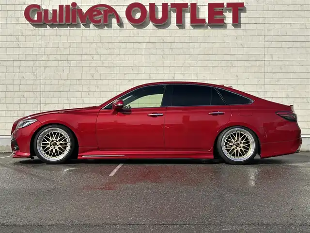 トヨタ クラウン ハイブリッド G Four 富山県 2022(令4)年 6.2万km エモーショナルレッドⅡ ＲＳＲ車高調/ＢＢＳ１９ＡＷ/シルクブレイズフロントリップスポイラー/ルーフスポイラー/ＴＲＤサイドエアロ/モデリスタエアロ/黒革ベンチレーション＆ヒーター/ステアリングヒーター/ＢＳＭ/純正足回有り/ナビ／フルセグTV／Bluetooth/ETC/メモリーパワーシート/RCTA／PKSB／RSA/保証書／取説有り