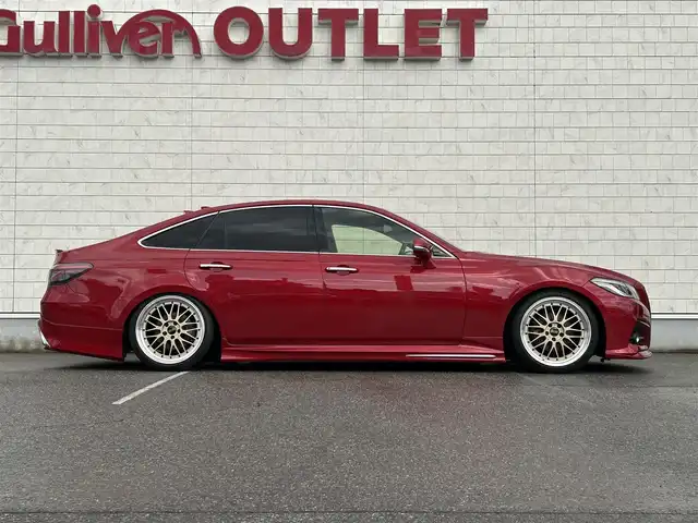 トヨタ クラウン ハイブリッド G Four 富山県 2022(令4)年 6.2万km エモーショナルレッドⅡ ＲＳＲ車高調/ＢＢＳ１９ＡＷ/シルクブレイズフロントリップスポイラー/ルーフスポイラー/ＴＲＤサイドエアロ/モデリスタエアロ/黒革ベンチレーション＆ヒーター/ステアリングヒーター/ＢＳＭ/純正足回有り/ナビ／フルセグTV／Bluetooth/ETC/メモリーパワーシート/RCTA／PKSB／RSA/保証書／取説有り