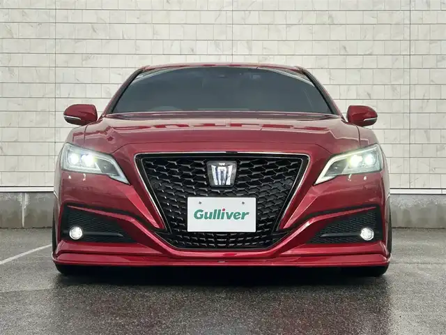 トヨタ クラウン ハイブリッド G Four 富山県 2022(令4)年 6.2万km エモーショナルレッドⅡ ＲＳＲ車高調/ＢＢＳ１９ＡＷ/シルクブレイズフロントリップスポイラー/ルーフスポイラー/ＴＲＤサイドエアロ/モデリスタエアロ/黒革ベンチレーション＆ヒーター/ステアリングヒーター/ＢＳＭ/純正足回有り/ナビ／フルセグTV／Bluetooth/ETC/メモリーパワーシート/RCTA／PKSB／RSA/保証書／取説有り