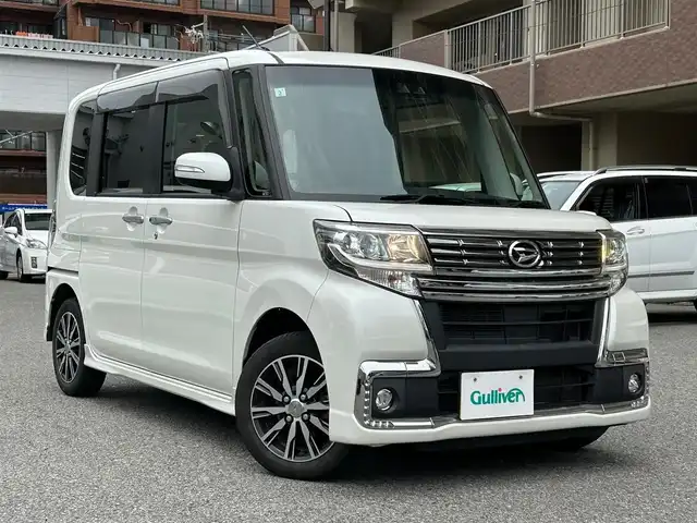 ダイハツ タント カスタム X トップED SA Ⅲ 大阪府 2017(平29)年 10万km パールホワイトⅢ バックカメラ/メモリナビ/フルセグテレビ（CD/DVD/BT）/USB/HDMI/片側パワースライドドア/ETC/ドライブレコーダー/スペアキー1本/2列目サンシェード/記録簿（H30/R1/R2/R3/R4/R4/R4/R6）