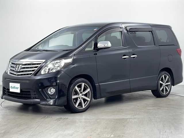 トヨタ アルファード 350S Cパッケージ 道央・札幌 2013(平25)年 9.8万km ブラック ・4WD/・寒冷地仕様/・純正ナビ/　CD/DVD/BT/MSV/・フルセグTV/・バックカメラ/・全方位カメラ/・両側パワースライドドア /・パワーバックドア /・前席シートヒーター/・前席パワーシート/・純正エンジンスターター/・社外ドライブレコーダー/・オートライト/・HIDヘッドライト/・フォグランプ/・ビルトインETC/・プッシュスタート/・スマートキー/・スペアキー/・社外18インチアルミホイール/・積込タイヤ/・純正フロアマット/・純正ドアバイザー/・取扱説明書/・保証書