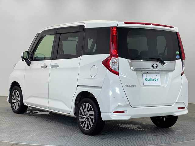 トヨタ ルーミー カスタムG 栃木県 2019(令1)年 5万km パールホワイトⅢ ＳＤナビ/（ＣＤ／ＤＶＤ／Bluetooth/フルセグTV）/バックカメラ/スマートアシスト/ETC/両側パワースライドドア/ステアリングスイッチ/オートライト/LEDヘッドライト/横滑り防止装置/フォグランプ/スマートキー/プッシュスタート/アイドリングストップ/ステアリングスイッチ/革巻きステアリング/電動格納ミラー/純正アルミホイール/純正フロアマット