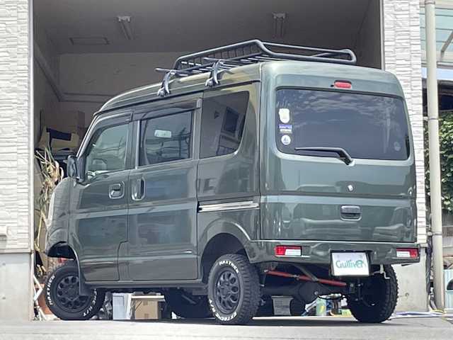 スズキ エブリイ PC 大分県 2020(令2)年 5.1万km クールカーキPM 社外フロント リアバンパー/2インチリフトアップ/社外足回り/両側スライドドア/社外ナビ/地デジ/DVD/社外ETC/社外ドラレコ/社外12インチアルミホイール/純正フロアマット