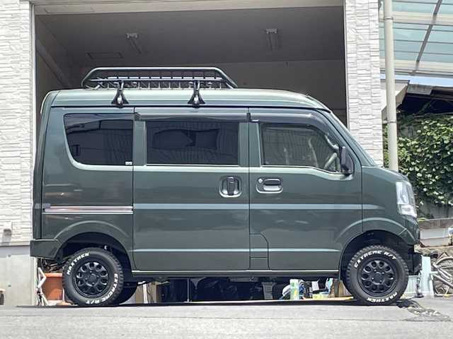 スズキ エブリイ PC 大分県 2020(令2)年 5.1万km クールカーキPM 社外フロント リアバンパー/2インチリフトアップ/社外足回り/両側スライドドア/社外ナビ/地デジ/DVD/社外ETC/社外ドラレコ/社外12インチアルミホイール/純正フロアマット