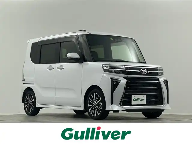 ダイハツ タント カスタム RS 埼玉県 2023(令5)年 1.4万km シャイニングホワイトパール 純正ナビ　Ｂｌｕｅｔｏｏｔｈ　バックカメラ　両側パワースライドドア ウェルカムオープン ハーフレザーシート シートヒーター ドライブレコーダー スペアキー アイドリングストップ ETC