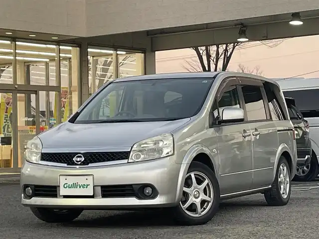 日産 ラフェスタ 20G 宮城県 2009(平21)年 7.8万km ダイヤモンドシルバー ワンオーナー/純正ナビ（CD戻り不良）/サンルーフ/バックカメラ/左パワースライドドア/オートライト/スペアキー×1　/純正ドアバイザー/純正ETC/純正フロアカーペット　/鉄チンサマータイヤ溝無し/(195/60R15)