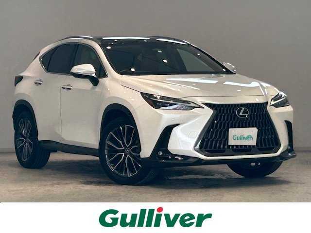 レクサス ＮＸ 250 バージョンL 宮城県 2023(令5)年 2.1万km ソニッククォーツ ワンオーナー/サンルーフ/純正ナビ/パノラミックビューモニター/バックカメラ/フルセグTV/Bluetooth/レクサスセーフティシステム/・プリクラッシュセーフティー/・レーダークルーズコントロール/・緊急時操舵支援/・オートマチックハイビーム/・レーントレーシングアシスト/・ロードサインアシスト/ブラインドスポットモニター/パーキングサポートブレーキ/前後コーナーセンサー/パドルシフト/MTモード付きAT/100V充電/置くだけ充電/ステアリングヒーター/本革レザーシート/前席エアシート/全席シートヒーター/シートメモリー/パワーシート/LEDヘッドライト/フォグランプ/オートライト/純正アルミホイール/純正ビルトインETC2.0/純正フロアマット